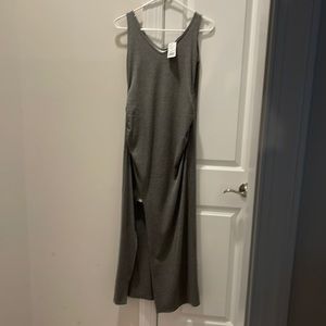 NWT - maternity rib maxi dress with slit